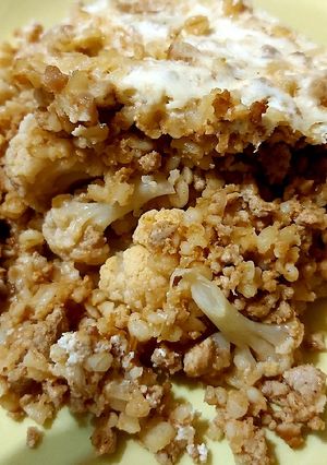 Rakott karfiol bulgurral recept fotója