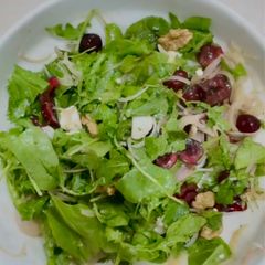 Fresh Cherry 🍒 Salad with Feta Cheese 🧀 & Walnuts A picture of Fresh Cherry 🍒 Salad with Feta Cheese 🧀 & Walnuts.