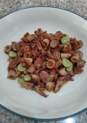 Foto resep Cumi asin sambal terasi