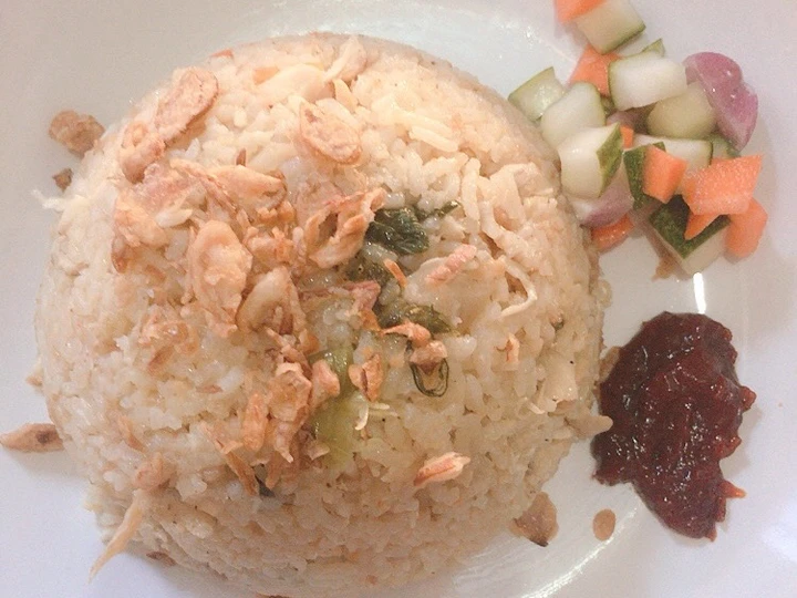 Cara Sederhana Menyiapkan Resep  Nasi Tim Ayam simple yang Menggugah Selera, Menggugah Selera