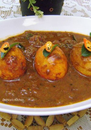A picture of Sri Lankan Egg Curry.