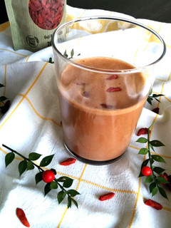 Una foto de Batido de copos de avena y goji