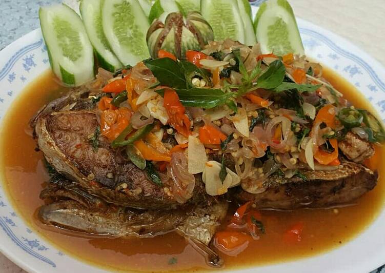 Ikan Kuwek Goreng Saos Mustard