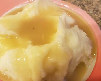 How To Serving Recipe Vegan mashed potatoes and gravy Restaurant Style