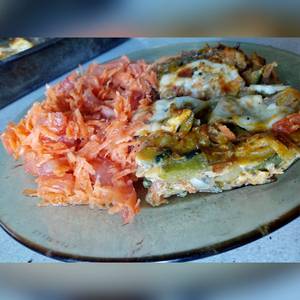 Tortilla de zapallito verde y Zucchini al horno
