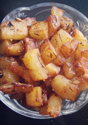A picture of Jeera Aloo.