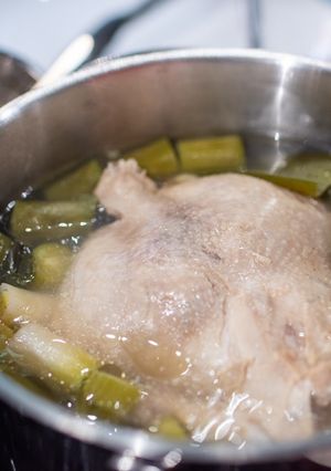 A picture of Korean chicken hotpot.