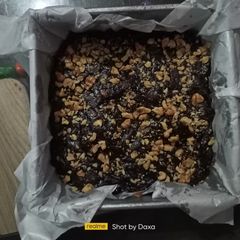 Chocolate Walnut Fudge (Eggless) A picture of Chocolate Walnut Fudge (Eggless).
