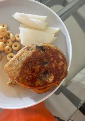 Foto resep [Menu Diet] Bluberry Banana Almond Flour Pancake