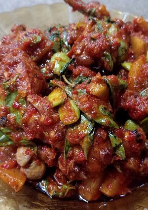 Foto resep Ayam mandi cabe kemangi Pete