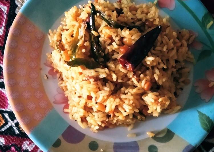 Easy Cheap Dinner Tamarind rice /pulihora