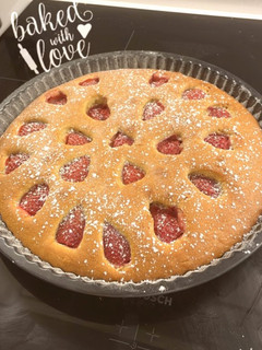 Una foto de Bizcocho con fresas