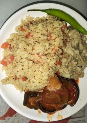 صورة لوصفة رز بالجزر والبصل