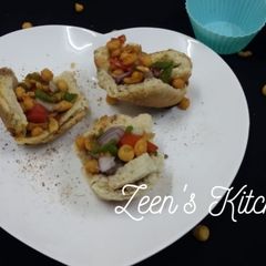 Boondi Chaat In Bread Katoris A picture of Boondi Chaat In Bread Katoris.