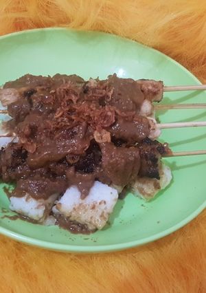 Foto resep Sate Ayam dan Lemak Sapi Bumbu Kacang