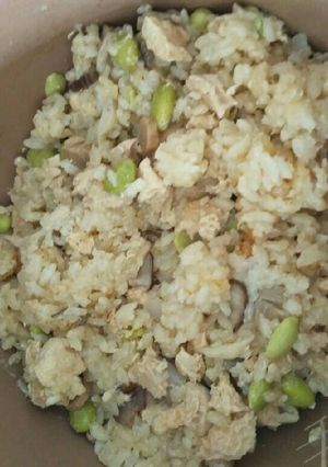 雙菇雞肉燉飯-一飯兩吃法 的食譜成品照片
