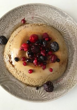 Una foto de Flan de café descafeinado