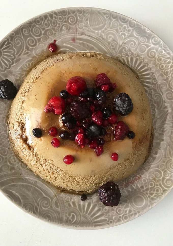 Una foto de Flan de café descafeinado