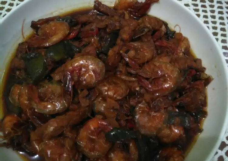 Udang tempe masak kecap