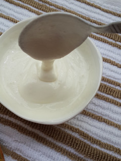 A picture of Home made Creme Fraiche.