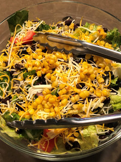 A picture of Mexican Salad with Roasted Corn.