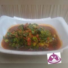 A picture of Green cabbage soup.