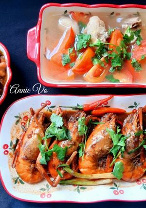 Hình của món Cơm nhà 3 món bổ dưỡng.