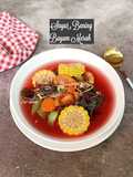 Sayur bening bayam merah