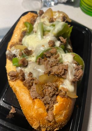 Una foto de Philly cheesesteak