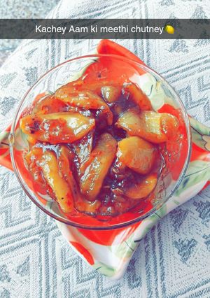 A picture of Aam/Kheri ki Meethi Chutney (Moraba).