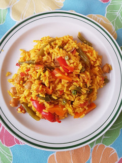 Una foto de Paella de vegetales