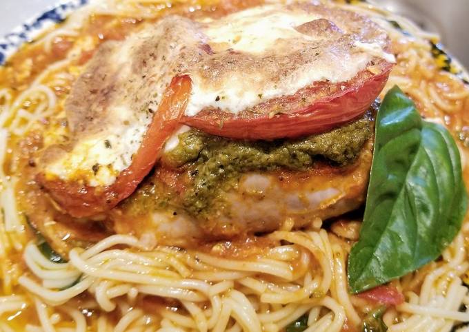 Steps to Make Ultimate Basil Pesto &amp; Mozarella Chicken Thighs