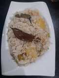 Black cumin Aloo ka pulao with chicken stock