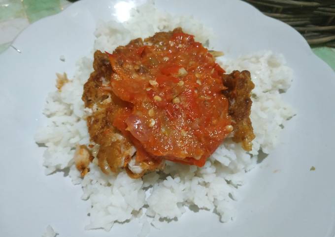 Ayam geprek rumahan