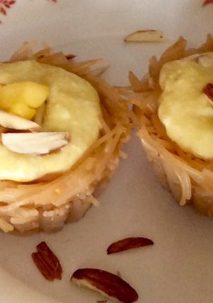 A picture of Rabdi filled Sevaiya katori.