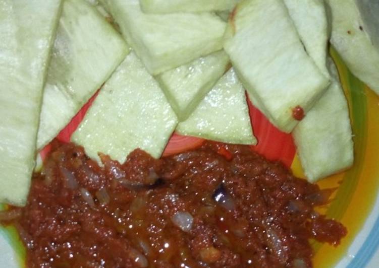 Recipe of Any-night-of-the-week Fried yam and stew