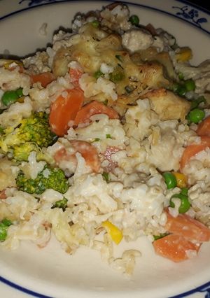 Tejszínes pulykamell zöldségekkel🥕🥦 recept fotója