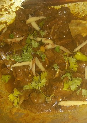 A picture of Black pepper mutton.