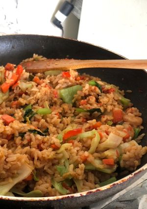 Foto resep Nasi Goreng Sayur Seafood Pedas