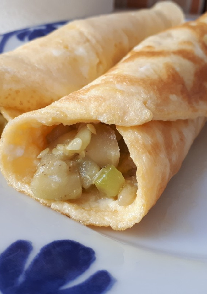 Una foto de Rollitos de tortilla y verduras