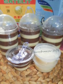 Foto resep Puding susu zebra lapis