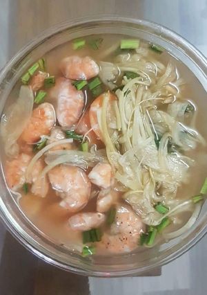 Hình của món Canh Chua Tép và Bông So Đũa.