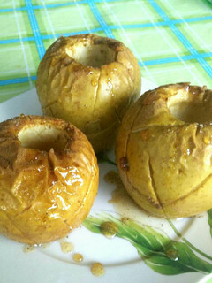 Una foto de Manzanas asadas con miel y canela