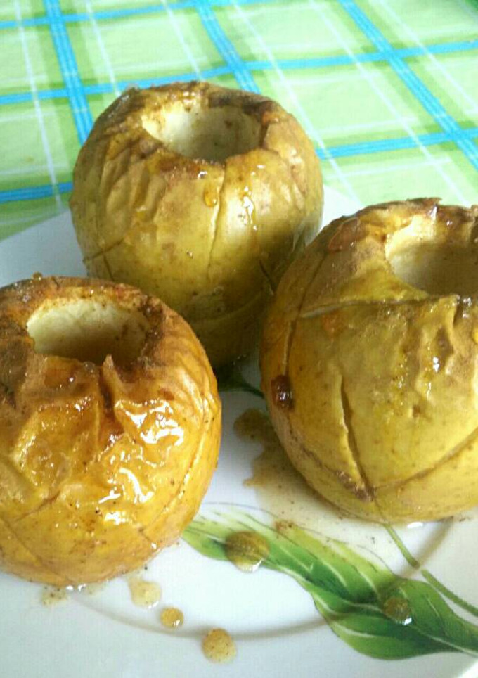 Una foto de Manzanas asadas con miel y canela