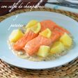 Salmón con salsa de champiñones y patatas. (Thermomix)