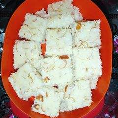 A picture of Paneer Milk Coconut Burfi.