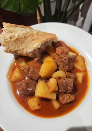 A picture of Portuguese Carne Guisada.