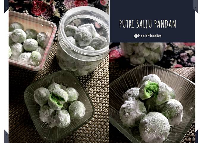 Bagaimana Menyiapkan Pandan Putri Salju, NoTelur- Pandan Snow White Cookies yang Bisa Manjain Lidah