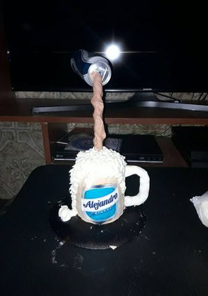 Una foto de Torta gravedad chop de cerveza