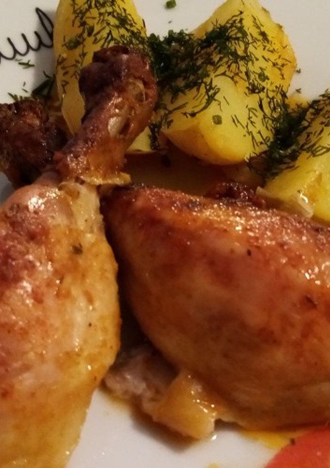 Una foto de Pollo a horno como el de mi padre